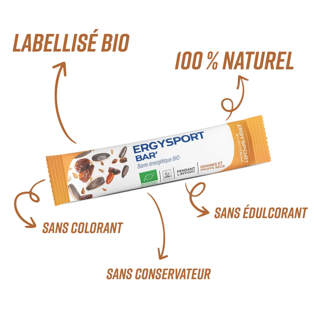 Produit ERGYSPORT BAR' Graines et fruits secs