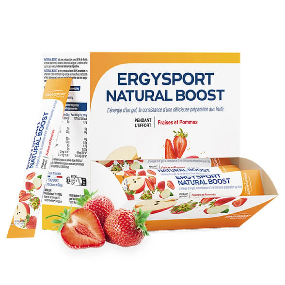 Étui 30 sticks ERGYSPORT NATURAL BOOST Fraise