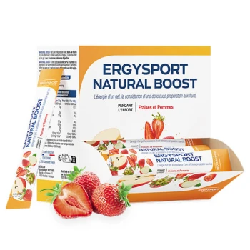 Étui 30 sticks ERGYSPORT NATURAL BOOST Fraise