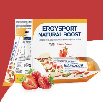Étui 30 sticks ERGYSPORT NATURAL BOOST Fraise