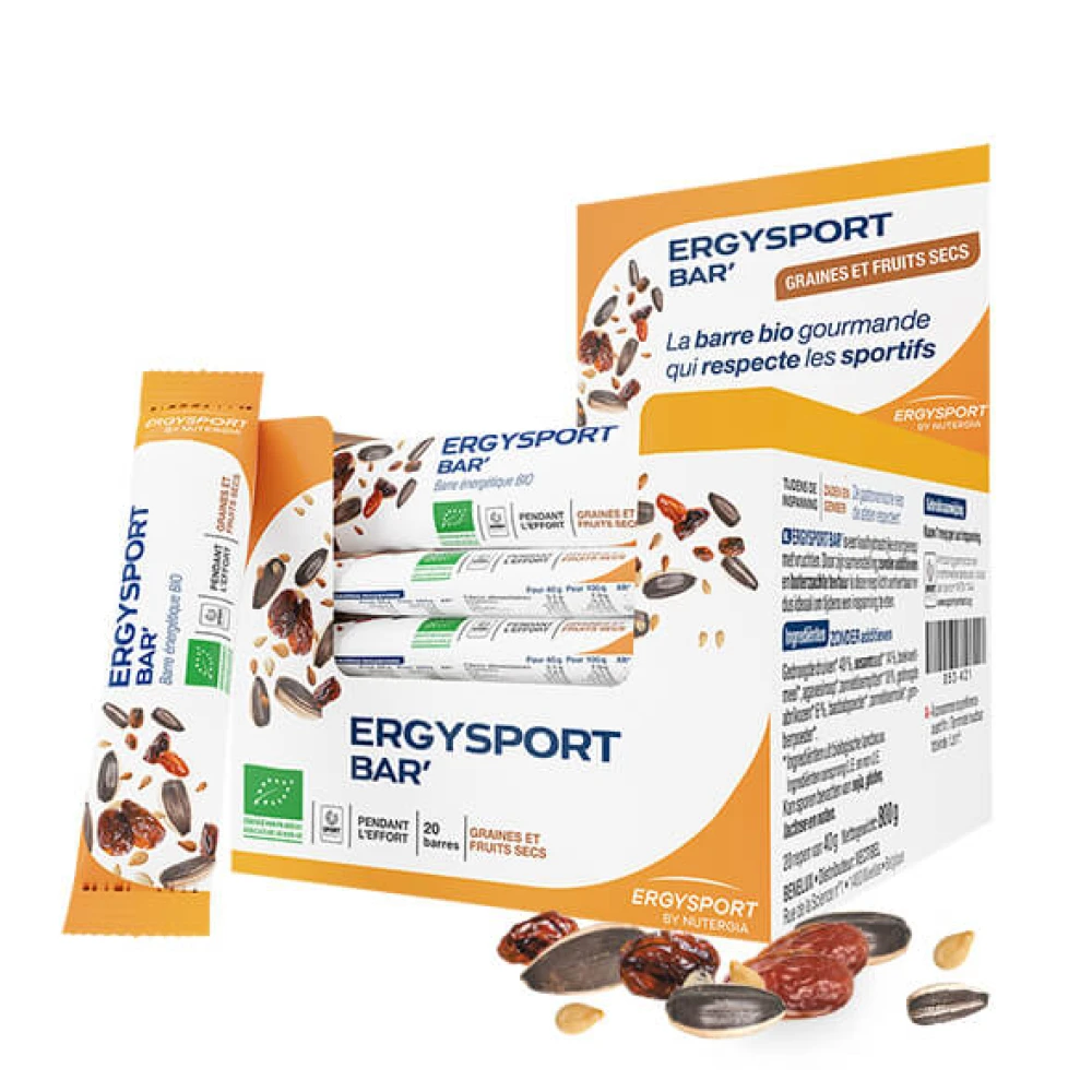 Étui 20 barres ERGYSPORT BAR' Graines et fruits secs